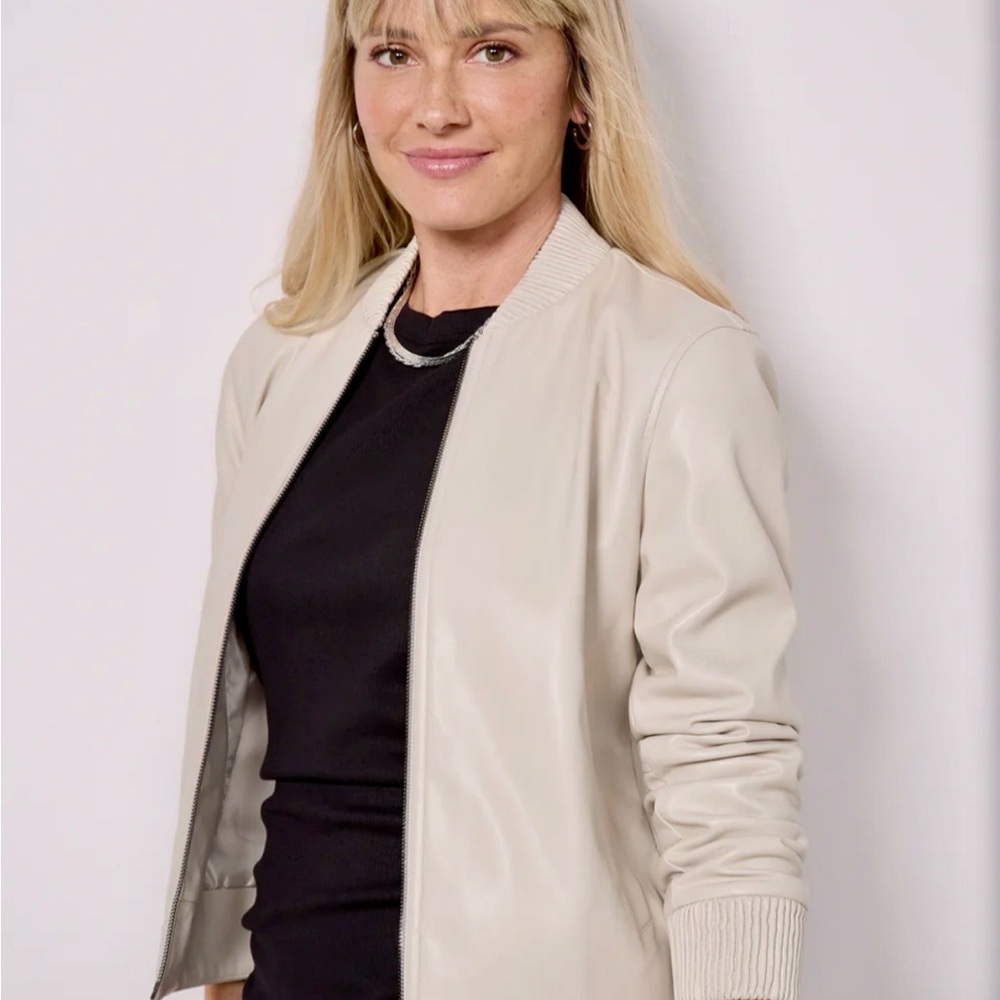 Evereve Blake Vegan Leather Bomber
